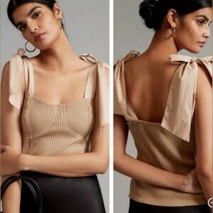 NWT - Anthropologie bow tie top - XS